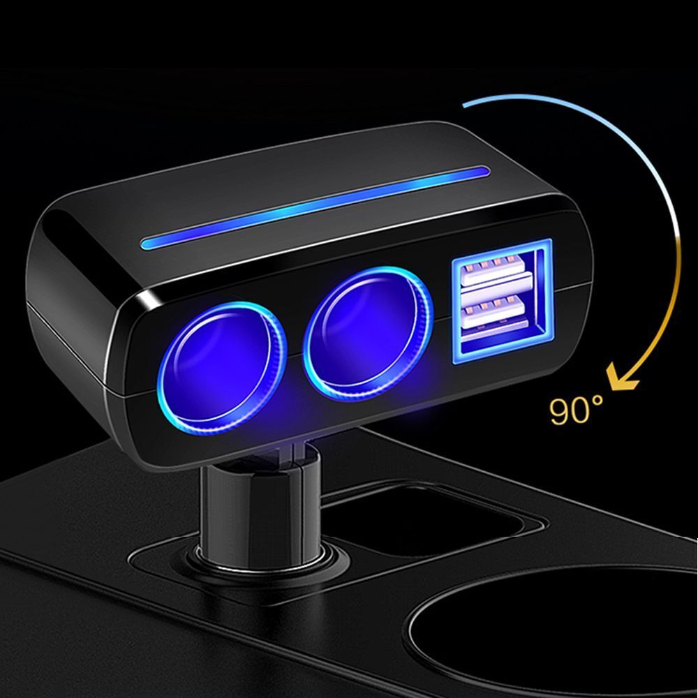 Universal Car Cigarette Lighter Car Charger Charger Plug 2 Way Dual Adapter