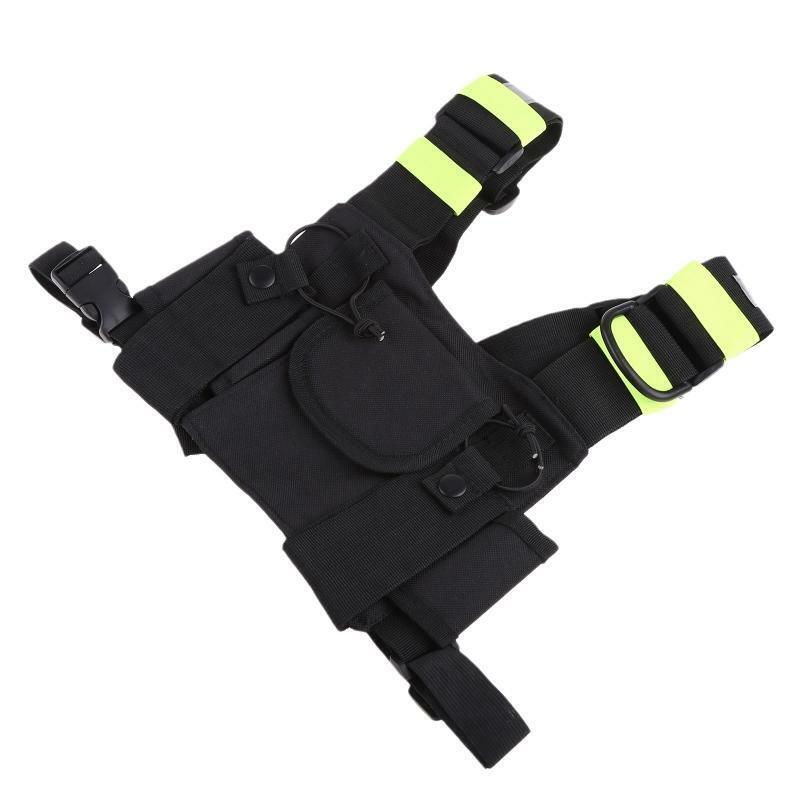 Radio Shoulder Harness Chest Rig Bag Pocket Pack Holster for Two Way Radio