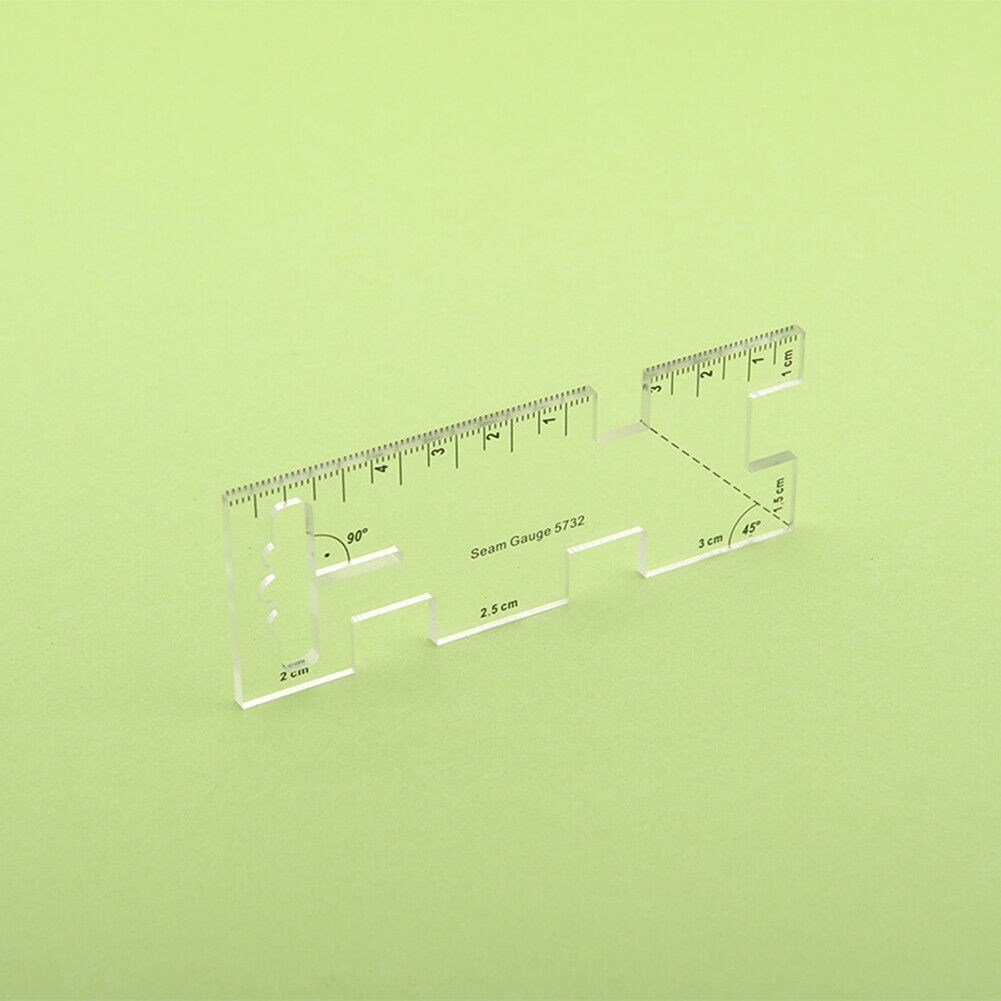 Acrylic Patchwork Thickness Ruler Measuring Gauge Clothes Measuring Tool