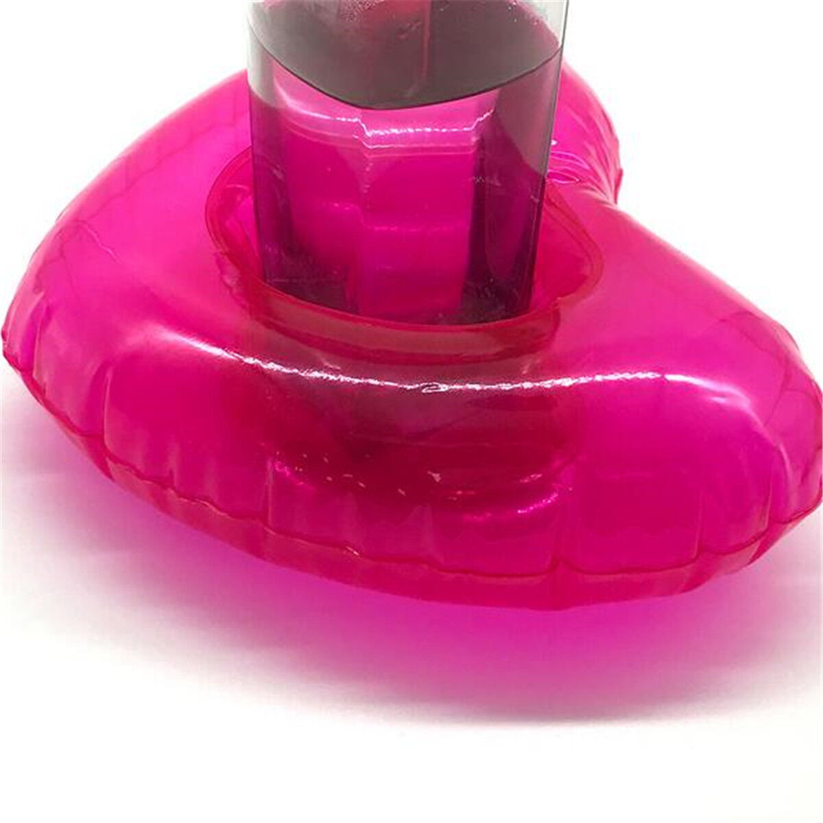 Inflatable Heart-shaped Floating Drink Can Cup Holder Swimming Pool Bath Beach