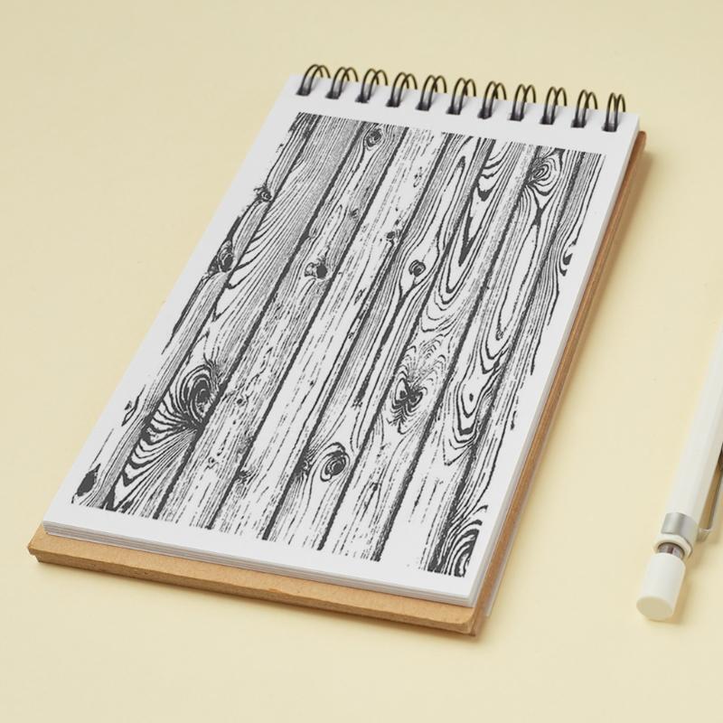 Wood Grain Silicone Clear Seal Stamp DIY Scrapbooking Emboss Photo Album Decor