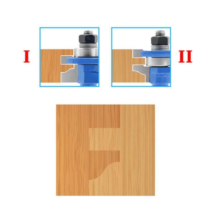 3pcs/set Tongue Groove Router Bits Large Apartment Board Cabinet Door Woodwork