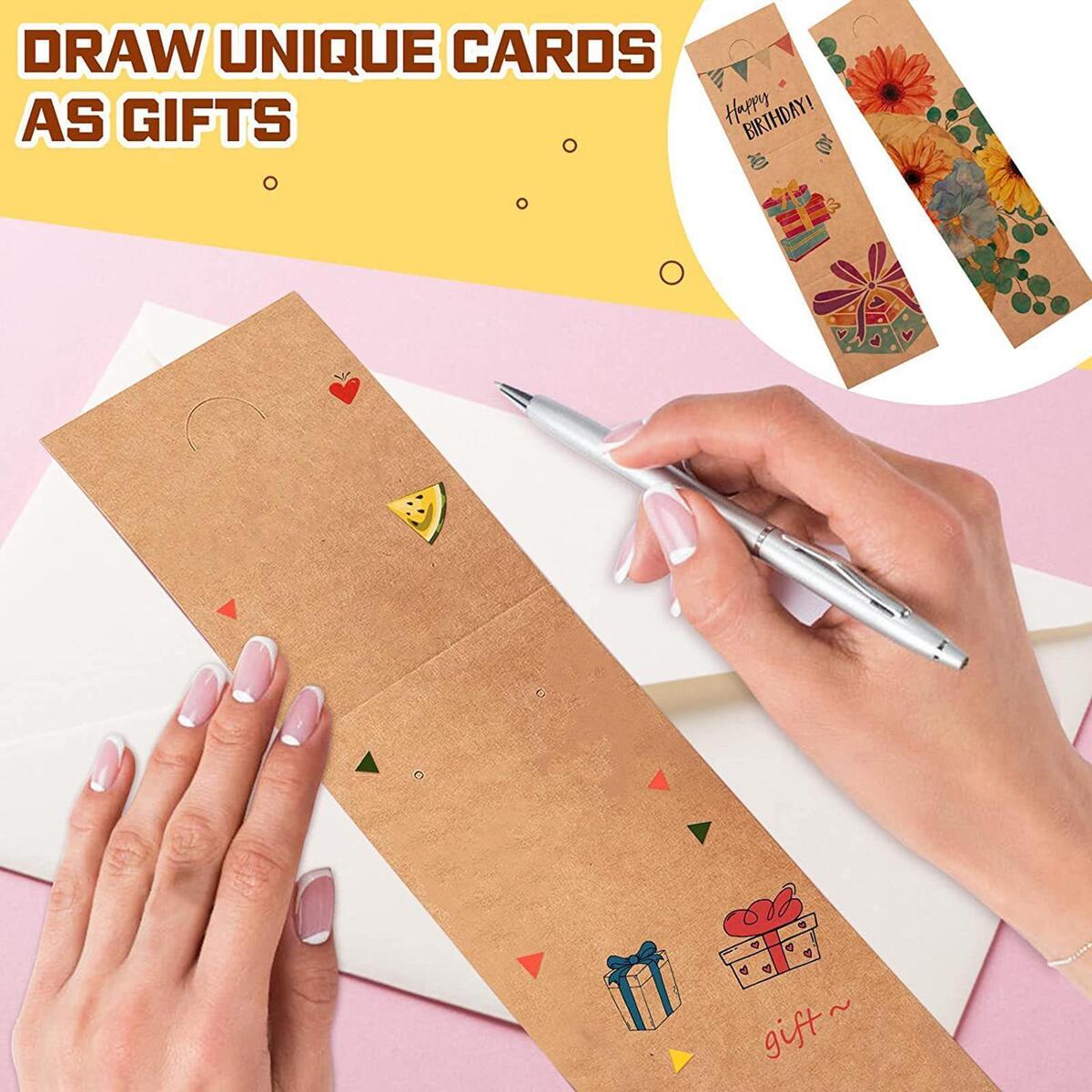 100 Pieces Kraft Paper Earrings Necklace Display Cards Tags for Ear Studs