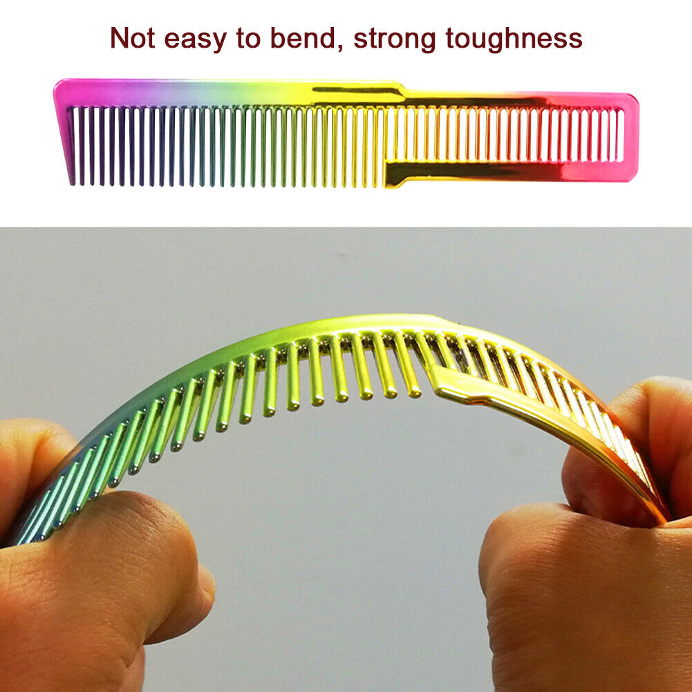 Haircut Hairdresser Comb Colorful Rainbow Comb Hairdressing Styling Tool