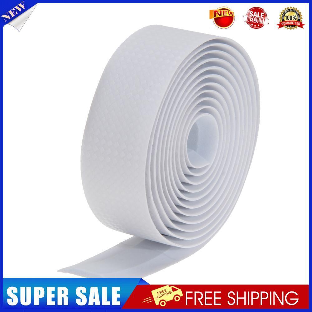 Cycling Cork Handlebar Tape Black + 2 Bar Plug Carbon fiber white