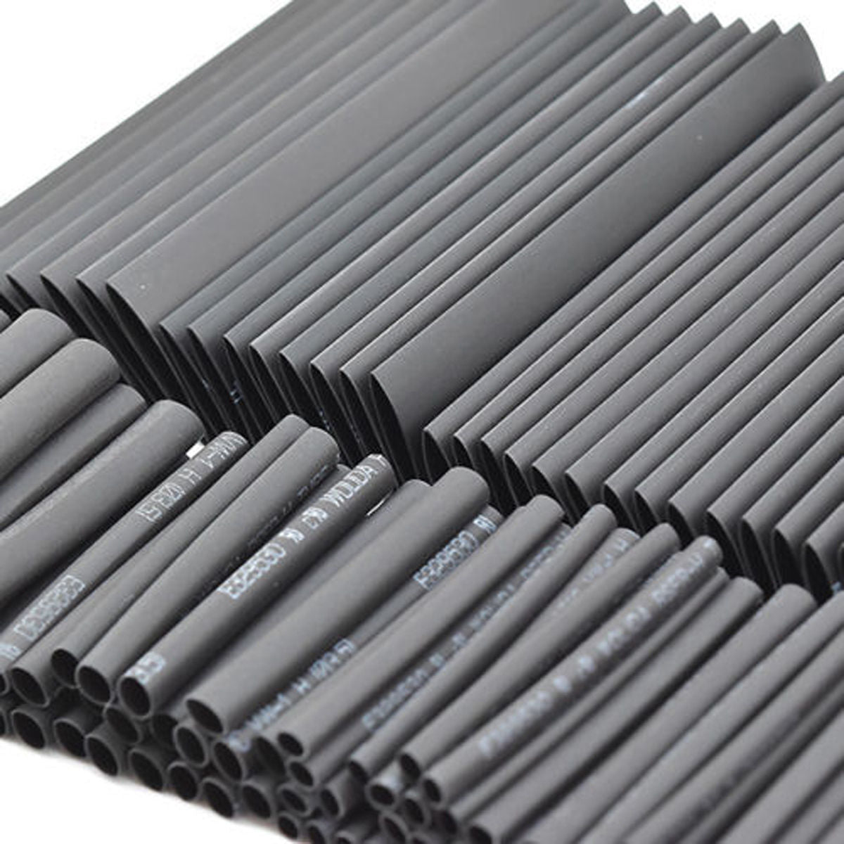 127Pcs Black Glue Weatherproof Heat Shrink Sleeving Tube Cable Assortment Kit