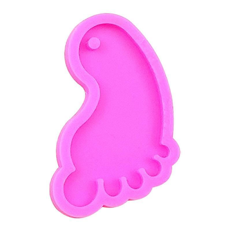 Small Foot Keychains Mold DIY Epoxy Craft Necklace Keychain Jewelry Mold