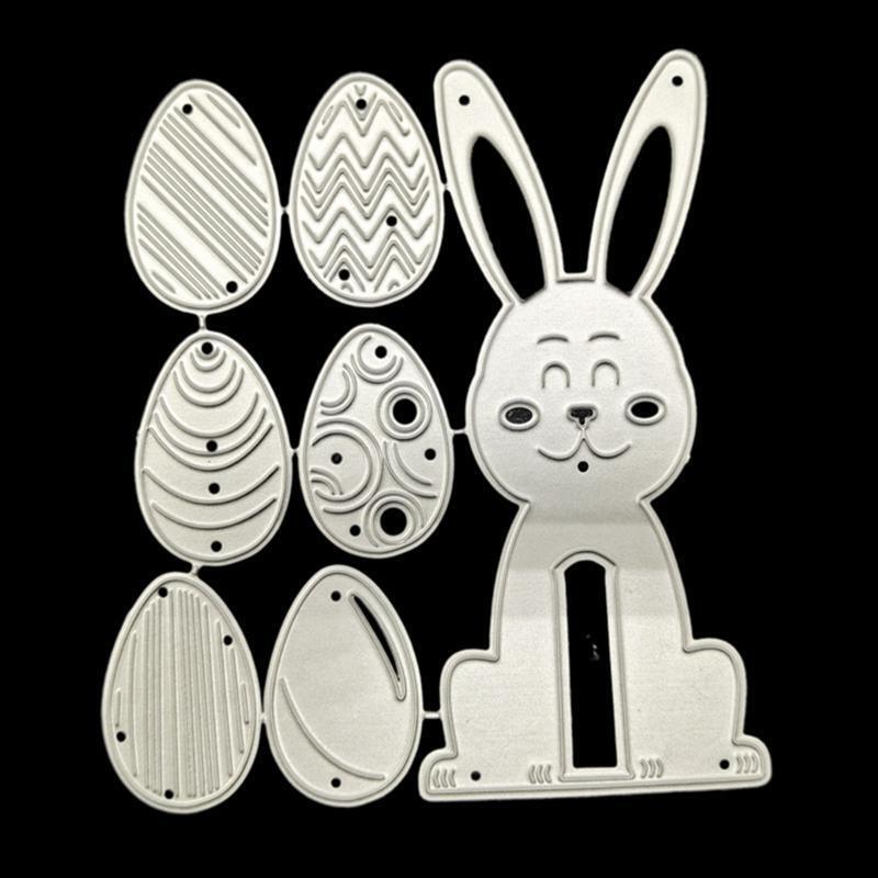 Easter Egg Rabbits Metal Cutting Dies Stencil DIY Scrapbooking Album Paper Card