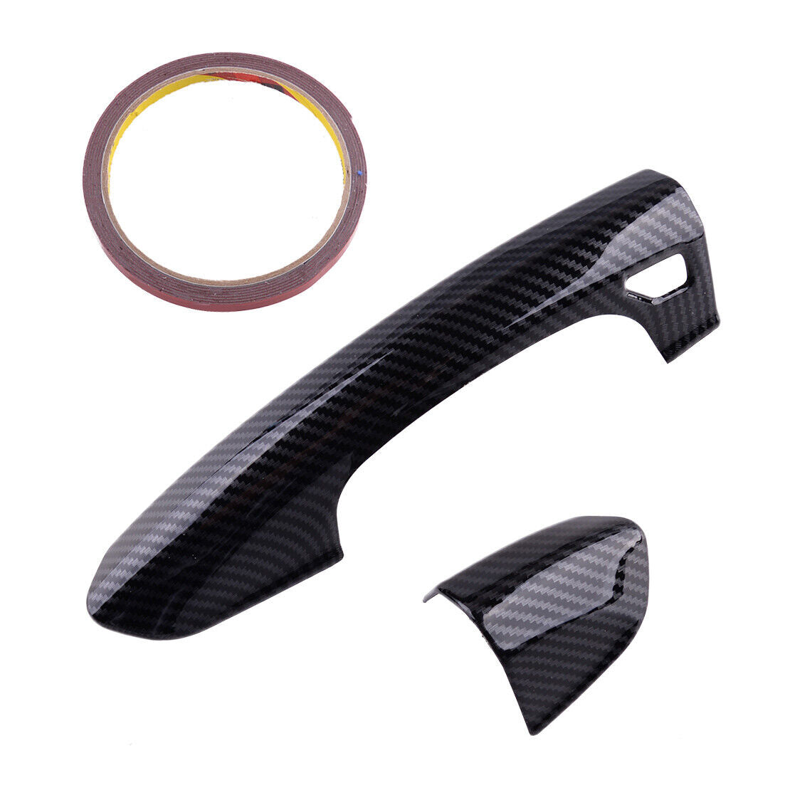 2x Carbon Fiber Style Car Door Handle Cover Trim Fit for Ford Mustang 2015-2020