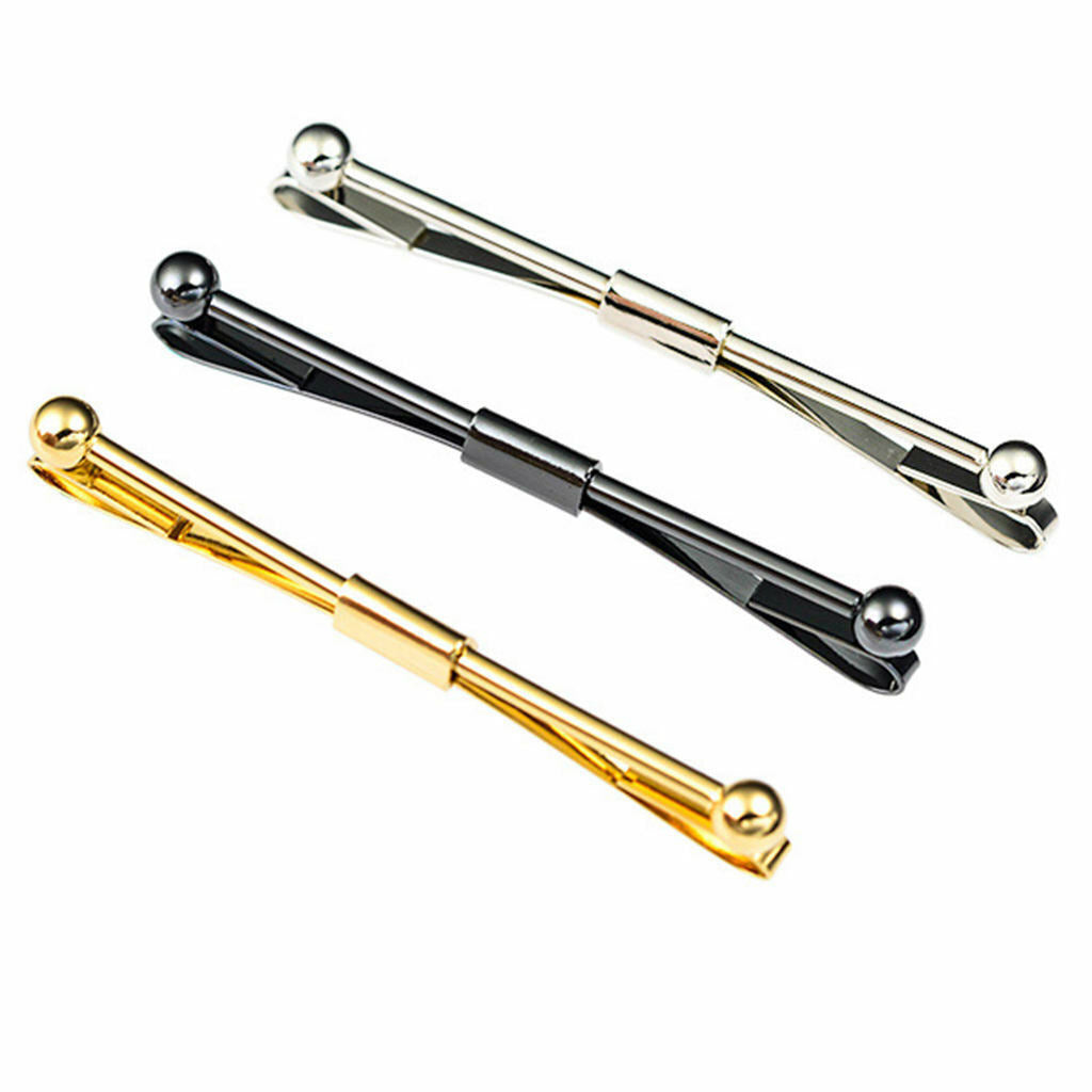 3Pack Tie Collar Pin Shirt Clip Clasp Bar Brooch Formal Suit Jewelry 6.2cm