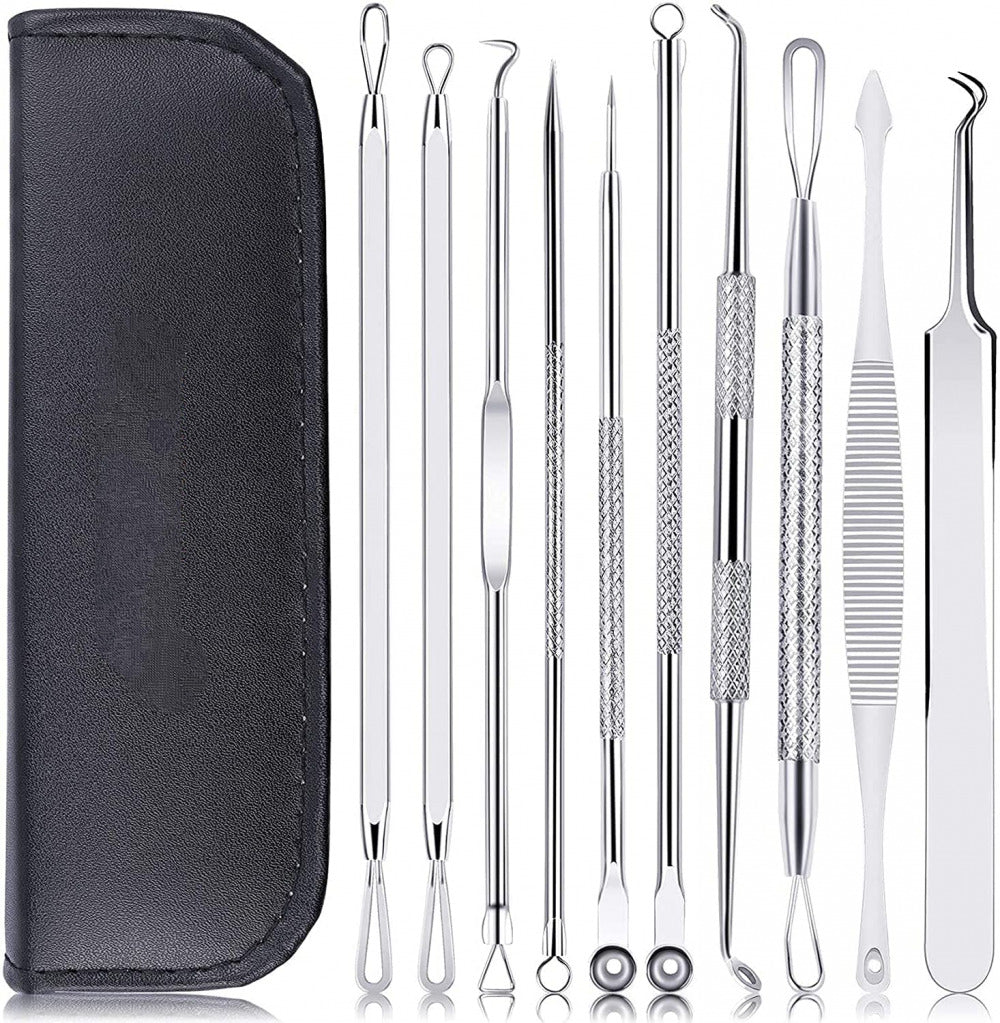 Stainles Steel Blackheads Acne Acne Face Extractor Skin Care Acne Tool 10pcs