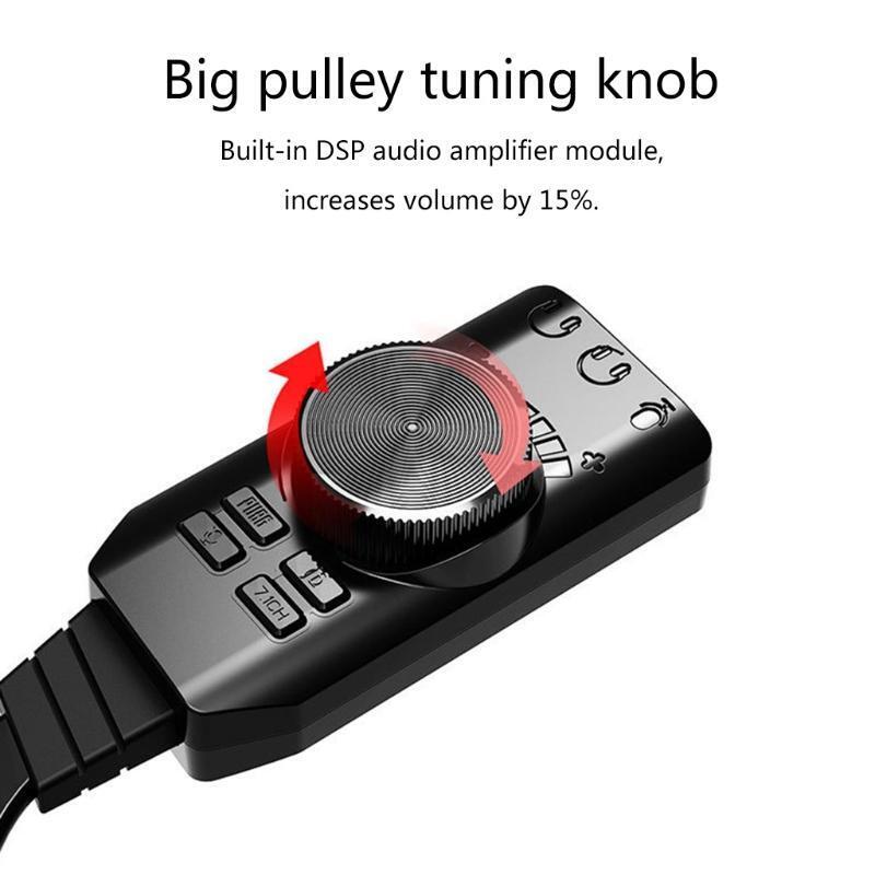 External USB Sound Adapter for Earphone Headphone Microphone PC Plug and Play