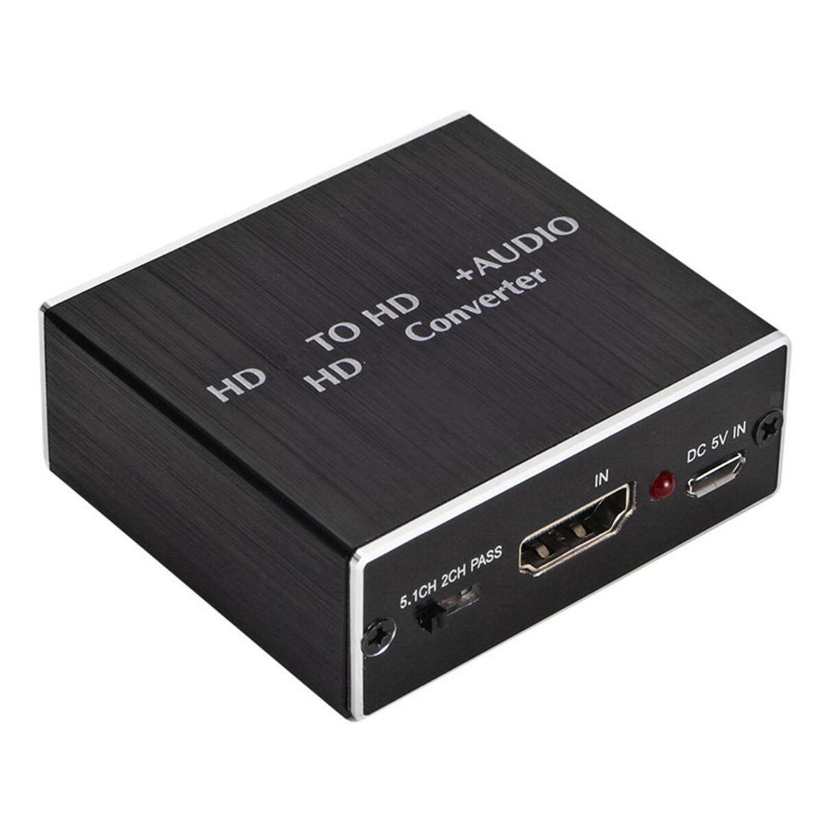 Audio Extractor HDMI to HDMI Pass/2.0CH/5.1CH for TV & Video Accessories