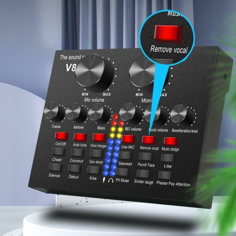 Connect with Smartphone Audio USB External Mixer Sound Card Mixing Console