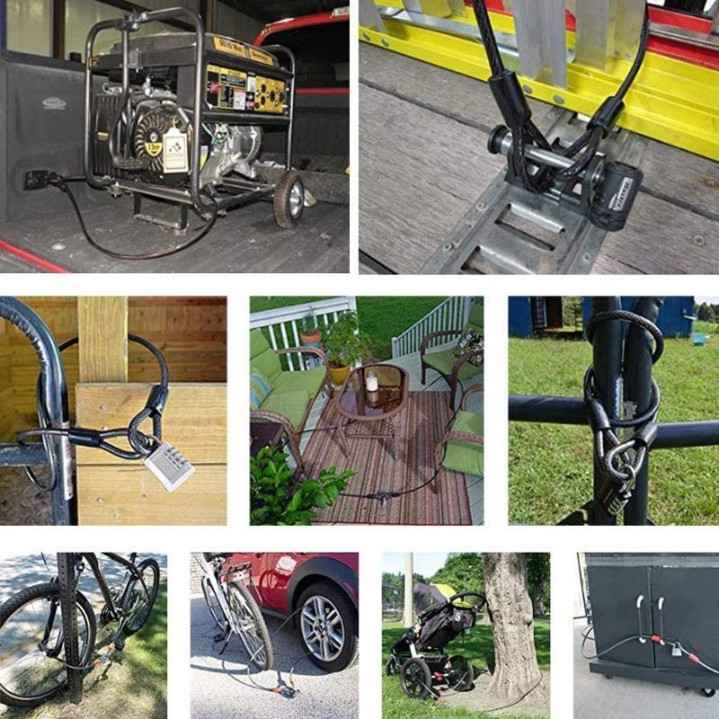 Bike Chain Lock, 70.87in Security Anti-Theft Bike Lock Chain with Keys