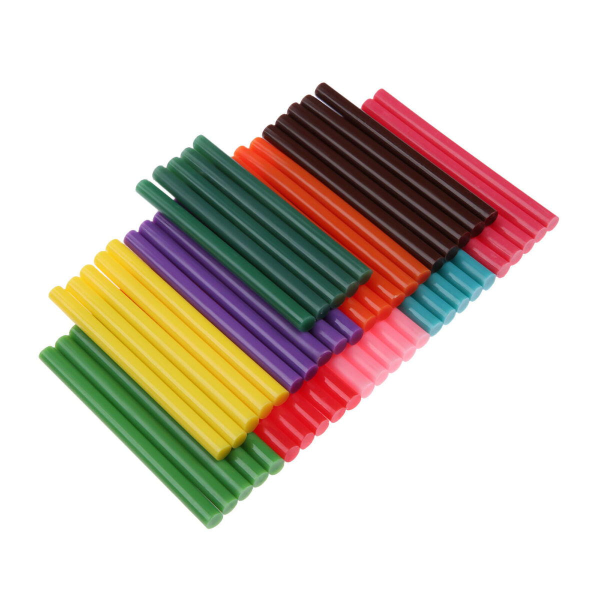 50Pcs/set 10 Colour 7mm*100mm Hot Melt Glue Gun Sticks EVA Glitter Powder Craft