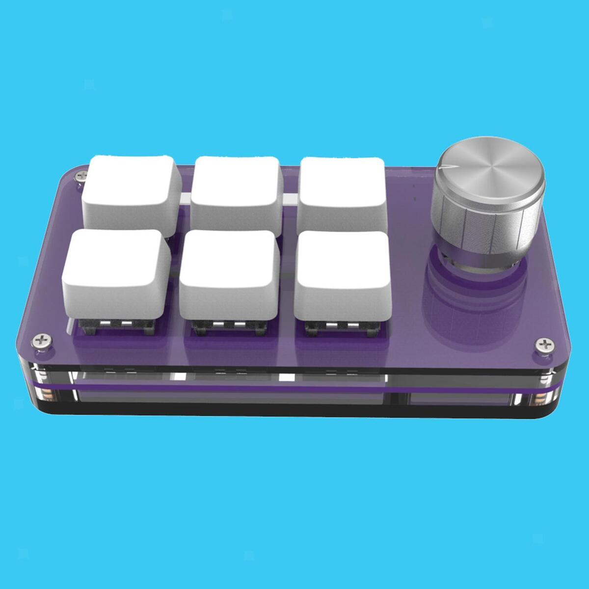6Keys Mini Wired Mechanical Keyboard USB for E-Sports Computer Gaming Purple