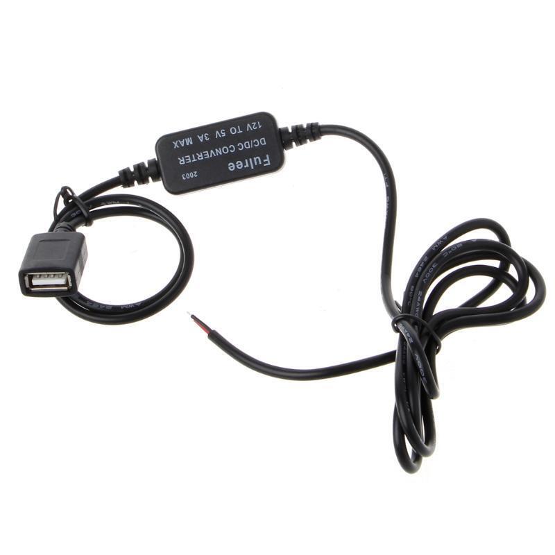 Car Charger USB Female Plug 12V to 5V 3A Power Supply Converter For PDA DVR