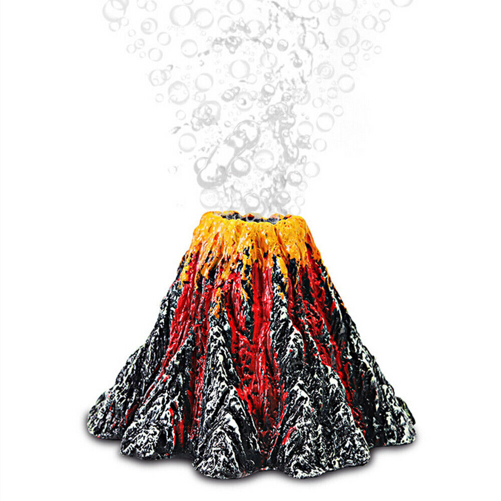 Volcano Shape Aquarium Air Bubble Stone Fish Tank Oxygen Pump Drive Decor