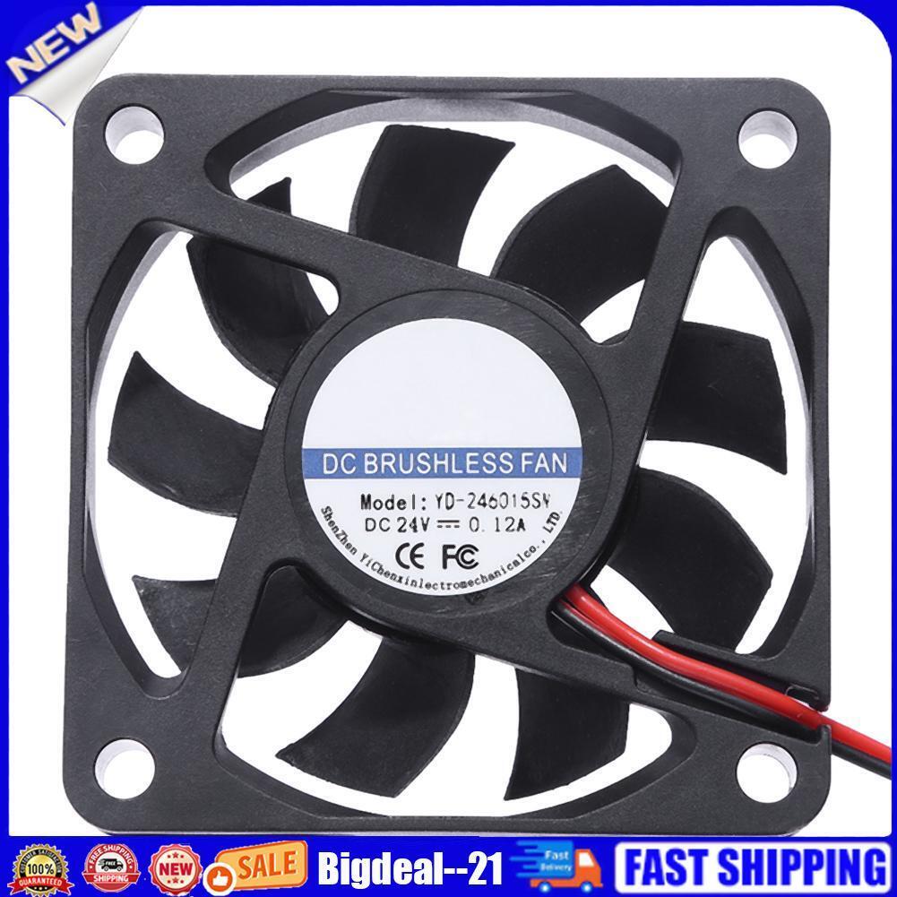 YD-2460 15SW DC 24V Cooler Fan 60x60mm 9 Blades Computer PC Cooling Fan