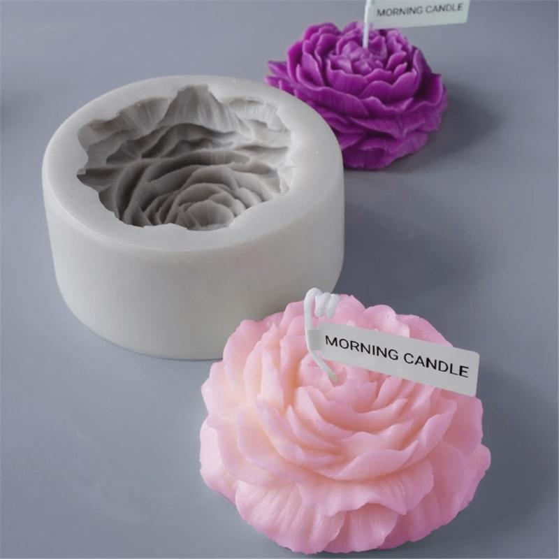 Silicone Large Peony Flower Mold Floral Shape Food Grade Material Candy Cupcake