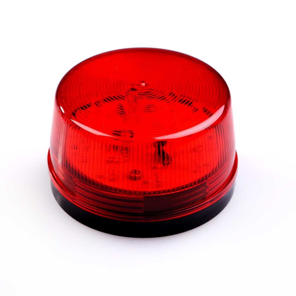 12V LED Alarm Security Signal Lamp Warning Siren with Red Flashing Light