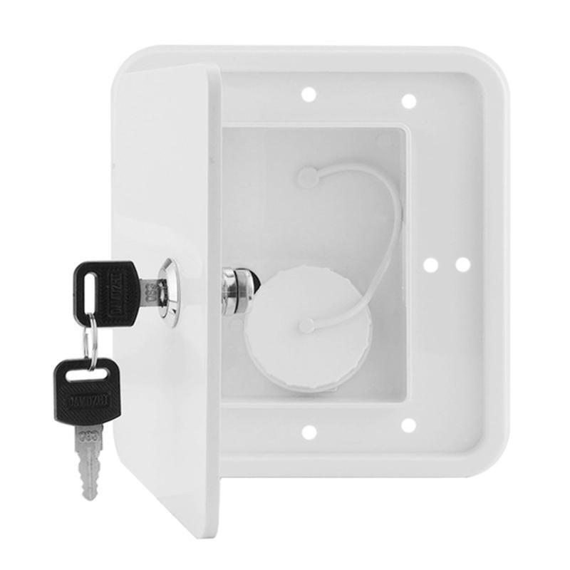 Parts with Keys Gravity Inlet Hatch Cover Square Caravan Plastic Accessories