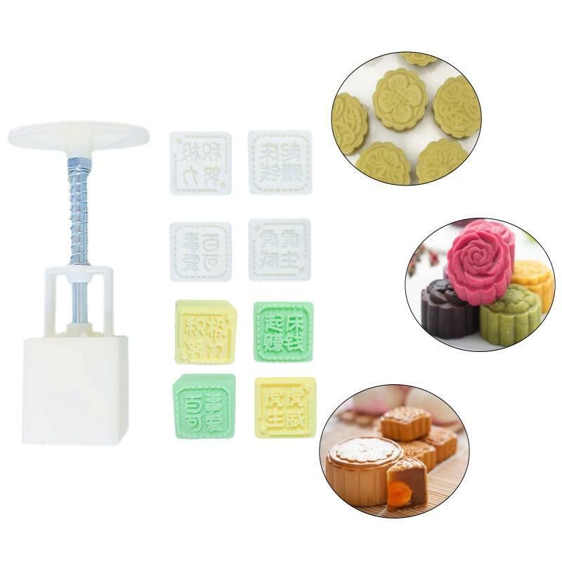 Mooncake Mould Mid-Autumn Festival Hand-Pressure Cute Chinese Characters 30g