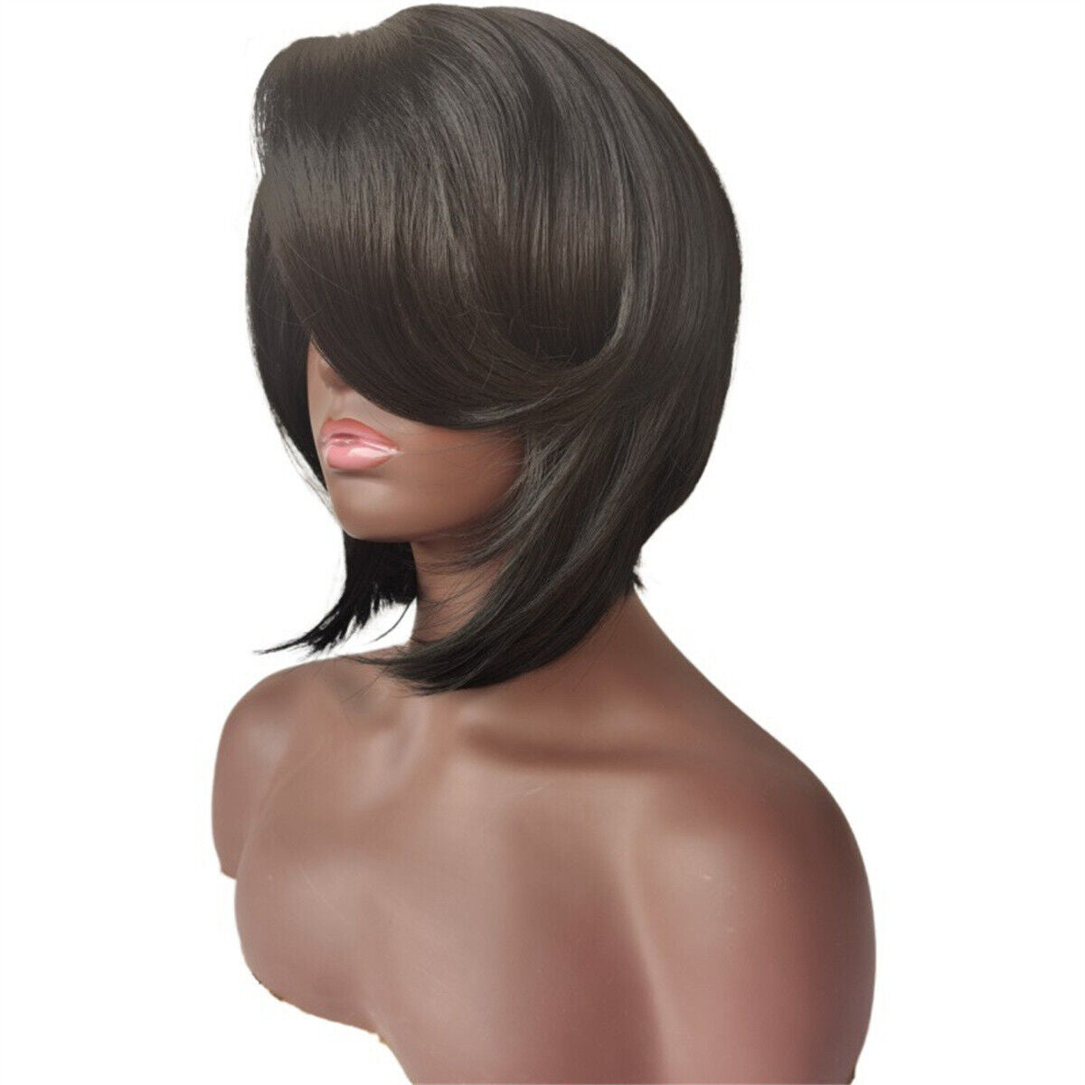 Black Curly Straight Short Bob Wigs Cut Wig Brazilian Hair Wigs for Women