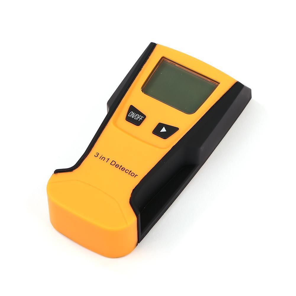 Metal Wood Studs Detector AC Voltage Live Wire Detect Wall Scanner (Yellow)