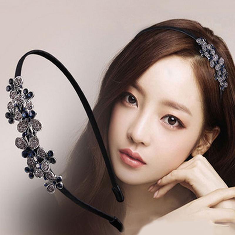 Women Lady Fashion Rhinestone Head Jewelry Headband Head Piece Hair Band