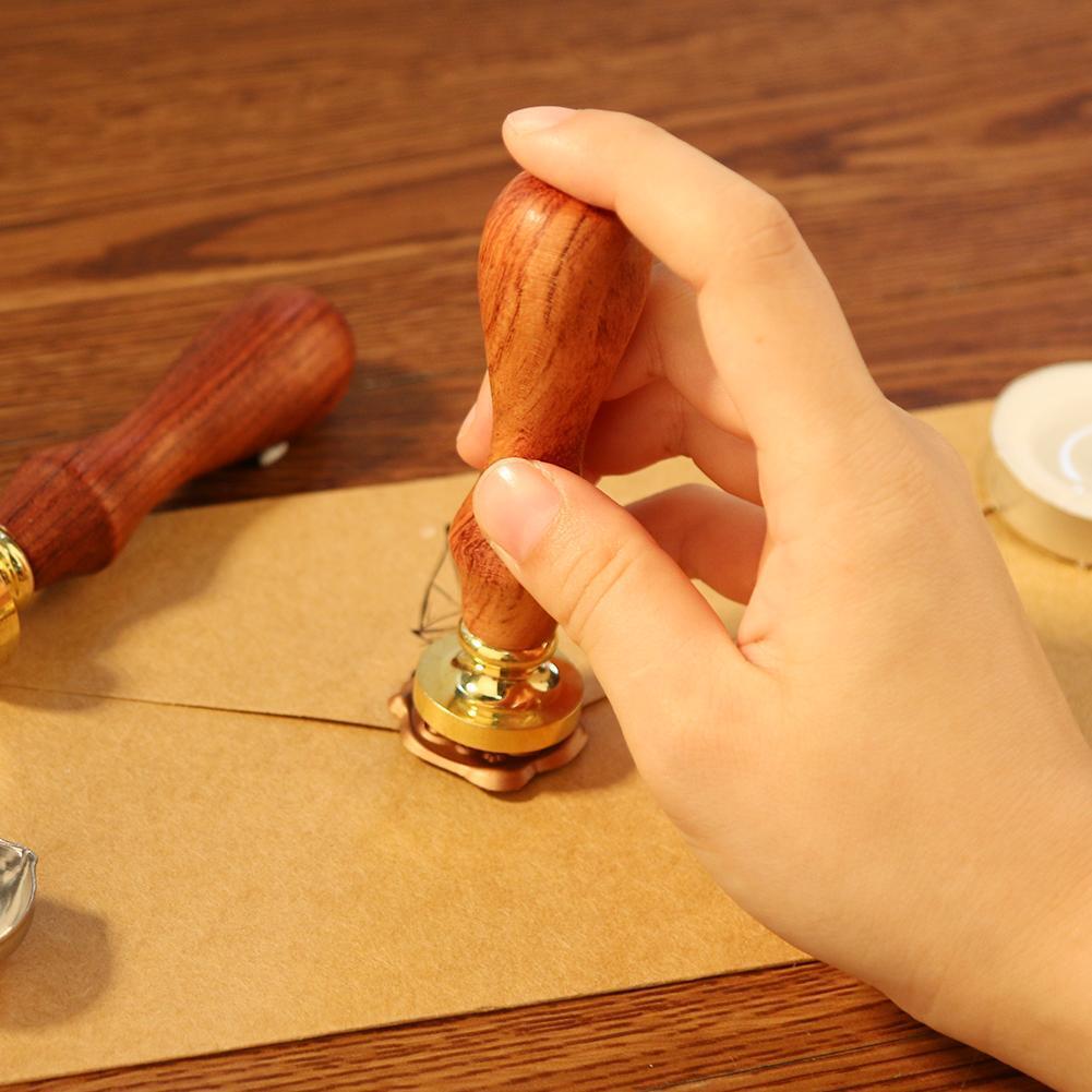 World View Ancient Sealing Wax Stamps Wood Handle Craft Wax Seal Stamp (5)