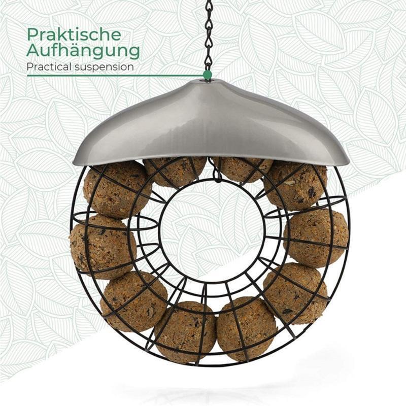 Metal Hanging Wild Birds Feeders for Outdoors Easy to Fill Birds Treat Box