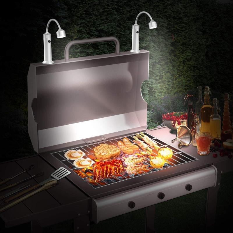 2 PCS Adjustable Barbecue Grilling Lights Outdoor Grill Lighting Gadgets for BBQ