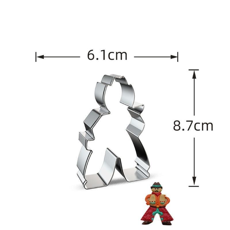 6 Pieces Stainless Steel Biscuits Cutters Cartoon White Horse Cowboy Cake Molds
