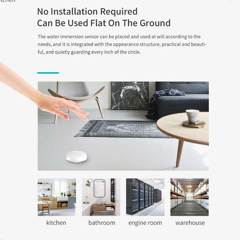 Home Water Leakage Alarm Sensor Overflow Alert for Bathroom Basement Detection