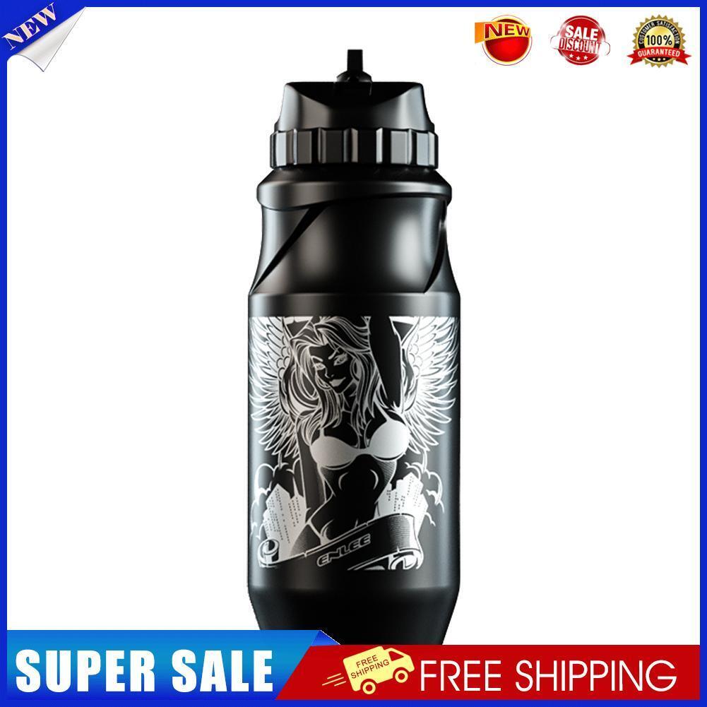 ENLEE 500ml Outdoor Sports Water Bottle Plastic MTB Bicycle Kettle (Black)