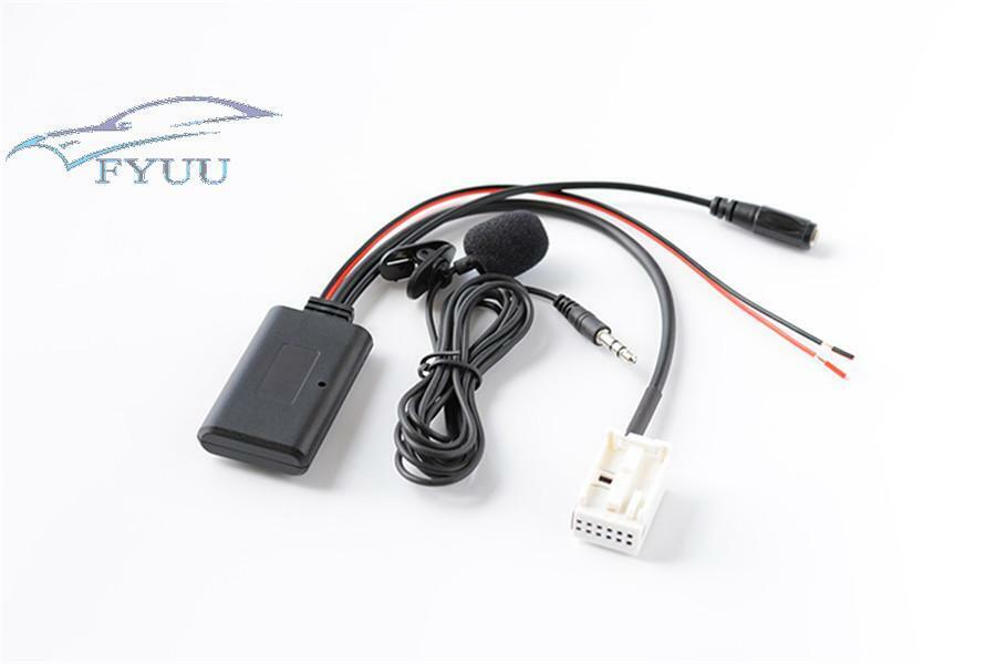Car AUX Audio BT Adapter for Peugeot RD4 w/Microphone 12pin Connector Wireless