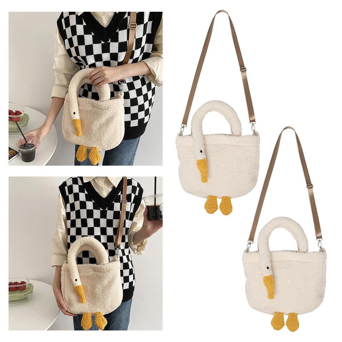 2x Women Goose Shaped Design Bag, Girl Fashion Novelty Unique Cute Crossbody