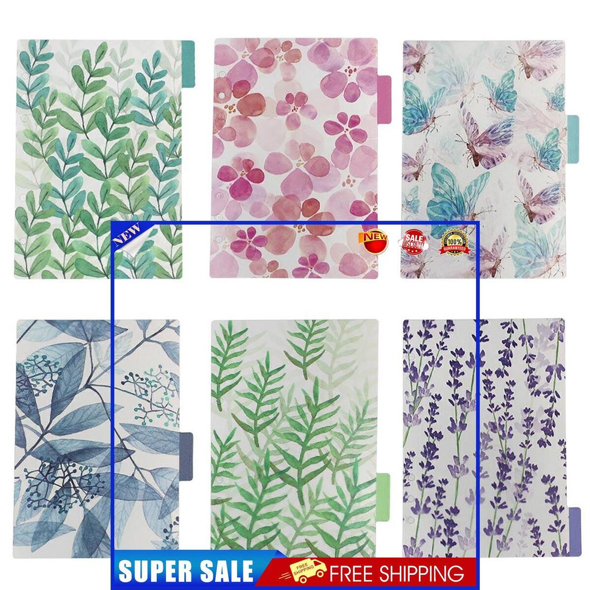 6-Ring Loose Leaf Binder Journal Transparent Notebook Insert Pages (A5)