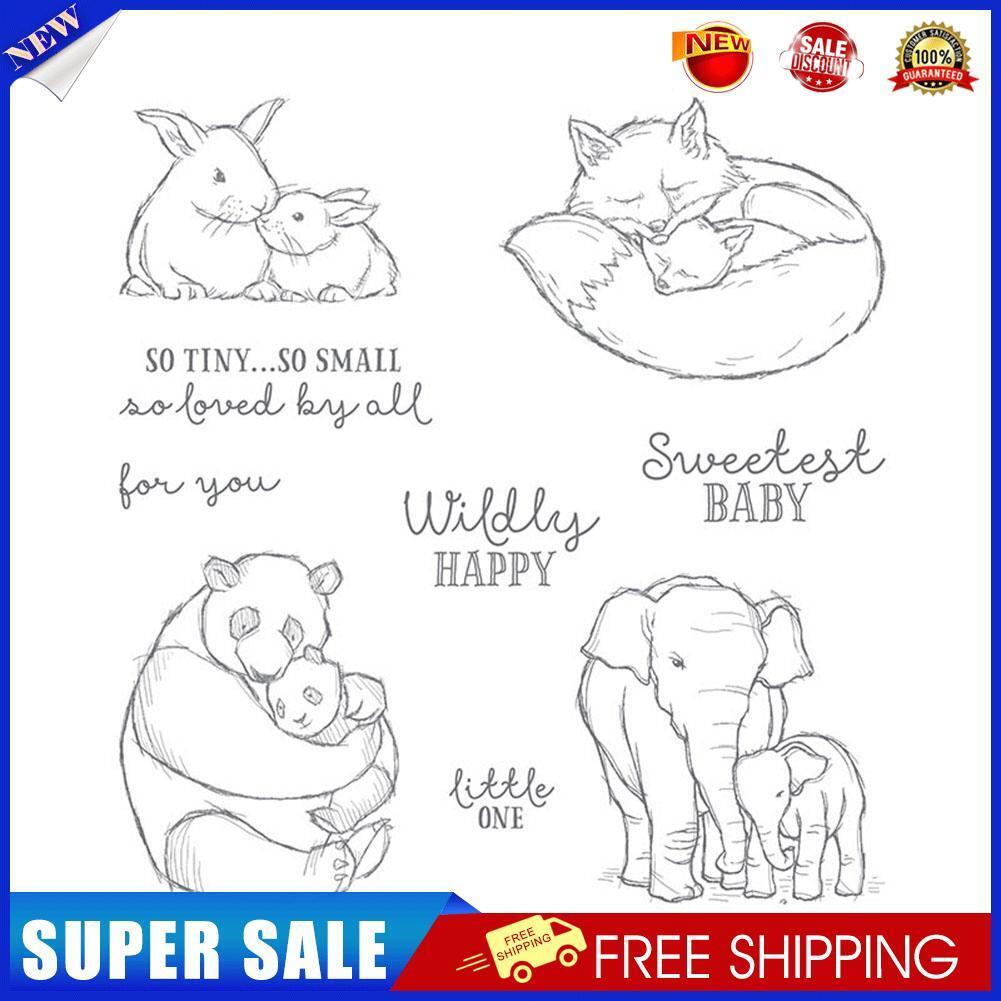 Hand-painted Animal Transparent Stamps Silicone Seal DIY Card Making Crafts