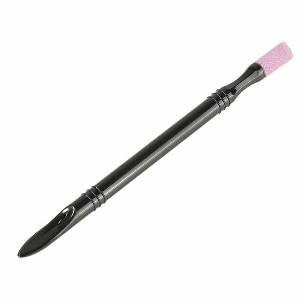 Manicure Quartz Double-ended Dead Skin Remover Cuticle Pusher Nail File Pen