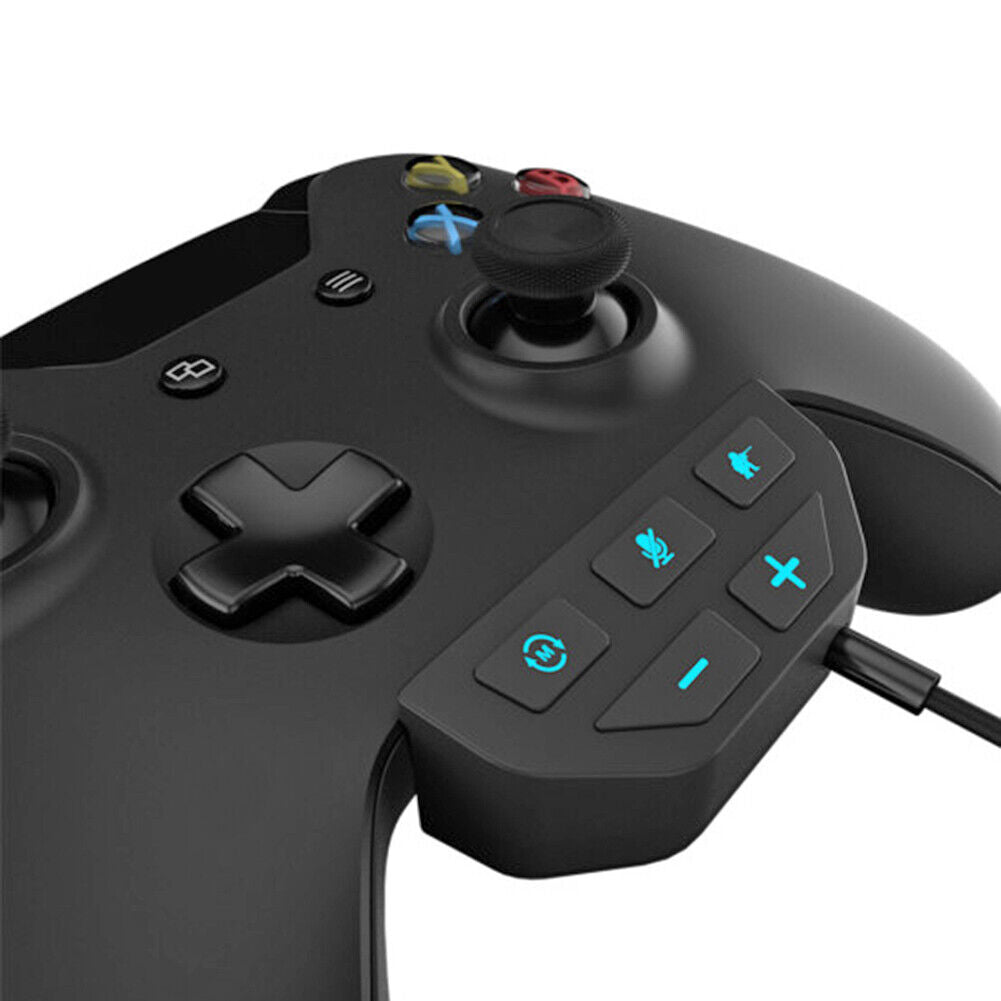 Stereo Headset Adapter Audio Mic Converter for Xbox One Controller (Black)