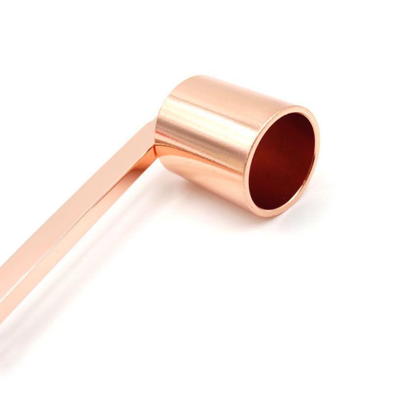 16CM Stainless Steel Straight Tube Cylinder Shaped Candle Snuffer Metallic Rose