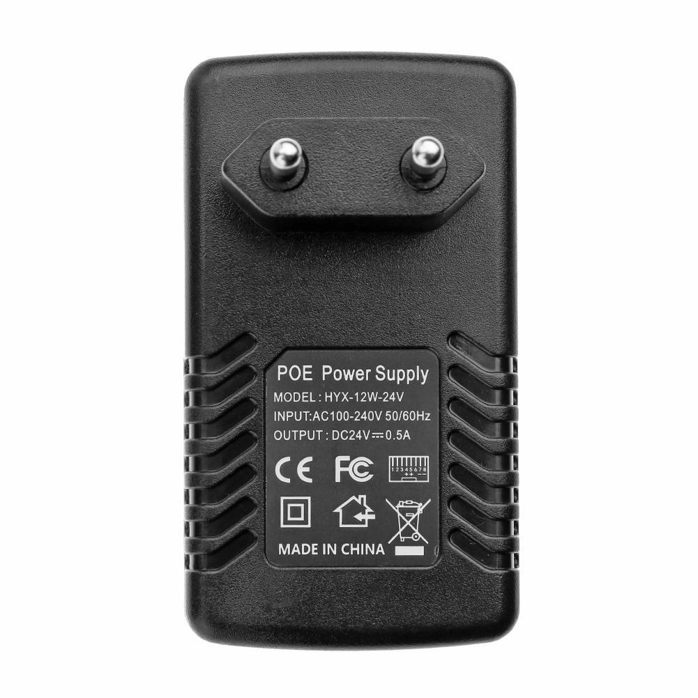 24V 0.5A 12W Wall Plug POE Injector Ethernet Adapter IP Camera Switch (EU)