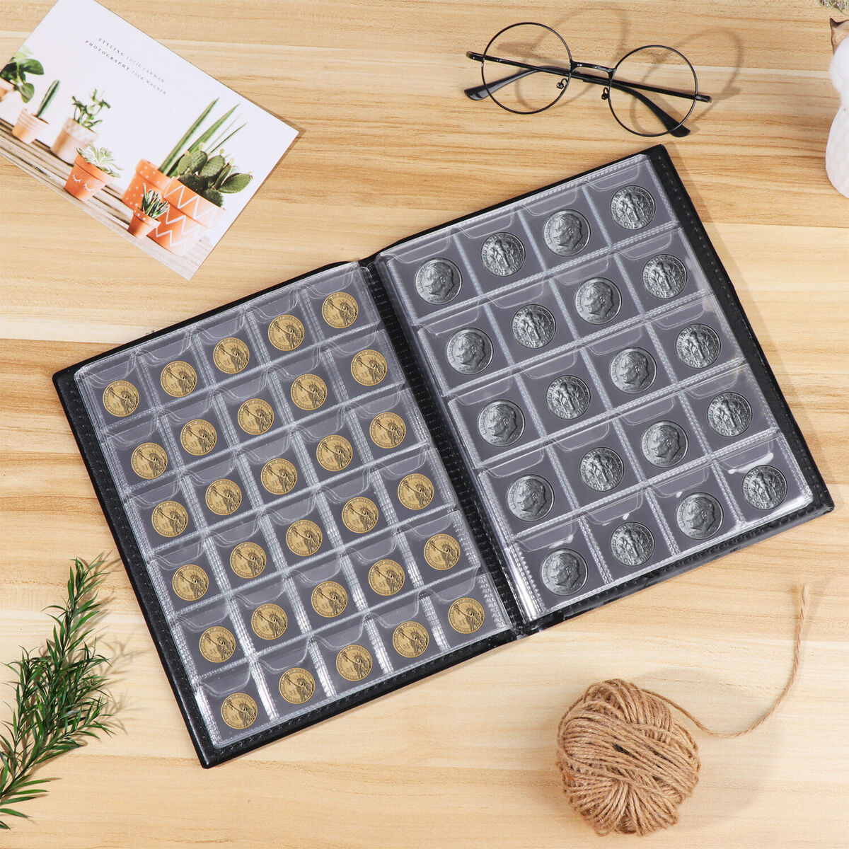 Collectors Coin Trays Storage Pockets Coin Album Collecting Holder Holder