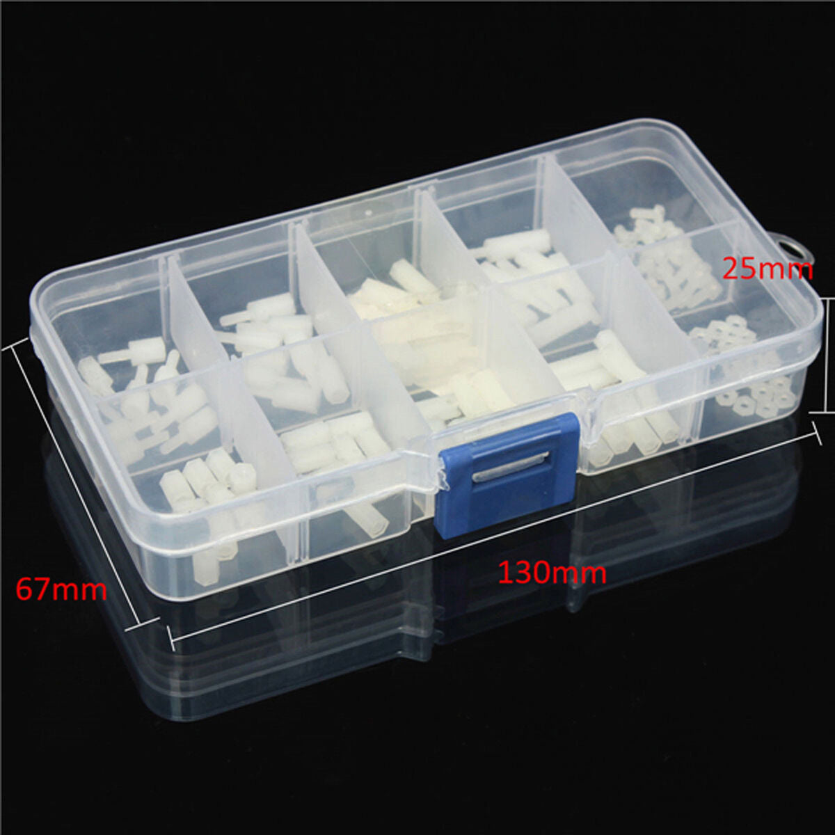 120 M2 Male-Female Spacer Nylon White Hex Screw Nut Stand-off PCB Assortment Kit