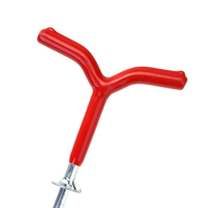Camping Tent Stake Ice Fishing Screw Rod Stand Screw Thread Ground Anchor Holder