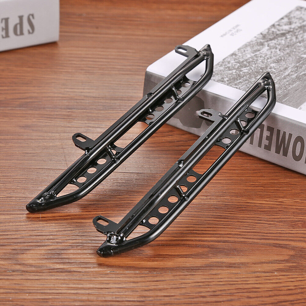 2pcs Metal Side Pedals Step Running Board Rock Slider for 1/10 Axial RC Car
