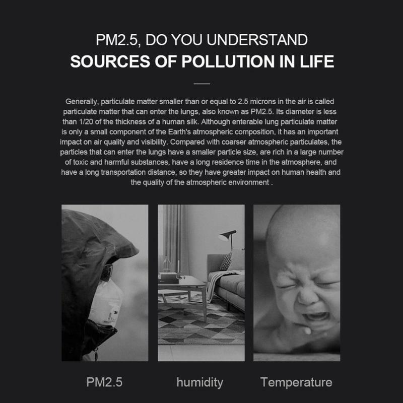 Home Desktop PM2.5 Temperature and Humidity Detector Air Quality Monitor Tester